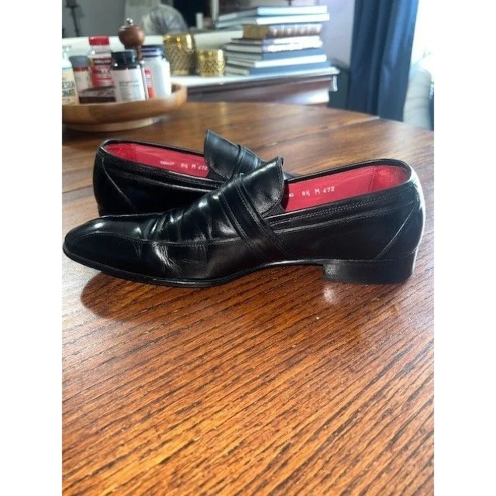 Mezlan Tiziano Custom Loafers (Style 25386) Black Calfskin Men’s 8.5M